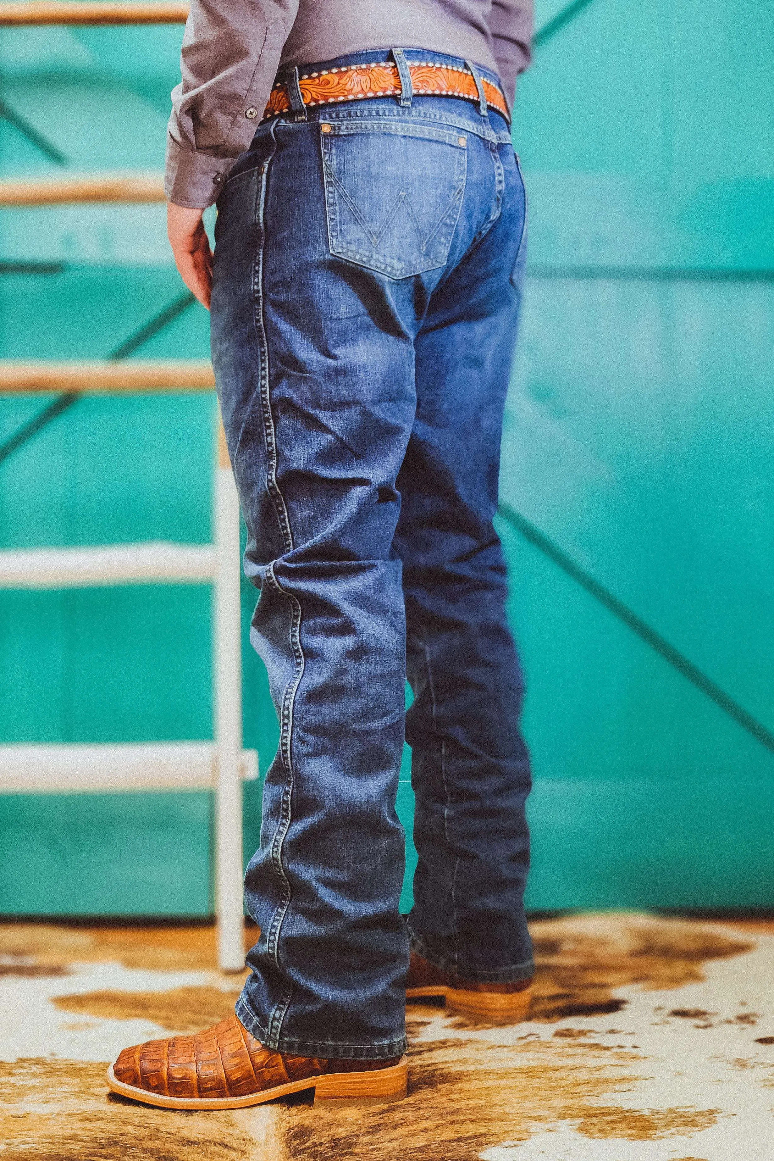 River Wash Slim Boot Jeans by Wrangler