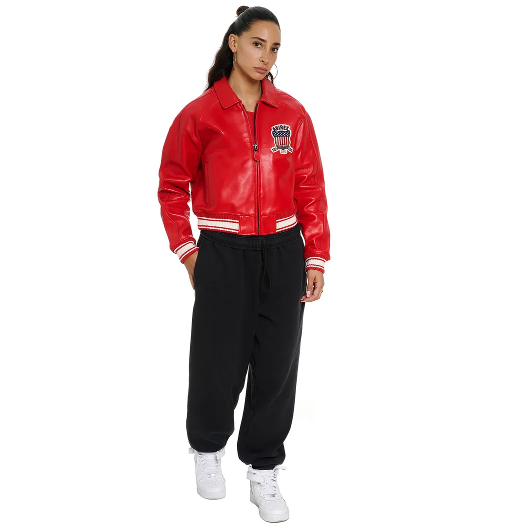 Shop Best High Quality Fashion Bomber Style Salvage Red Avirex Jackets