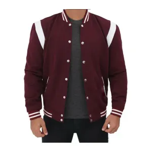 Shop Best Style Jesse Maroon and White Letterman Jacket For Sale