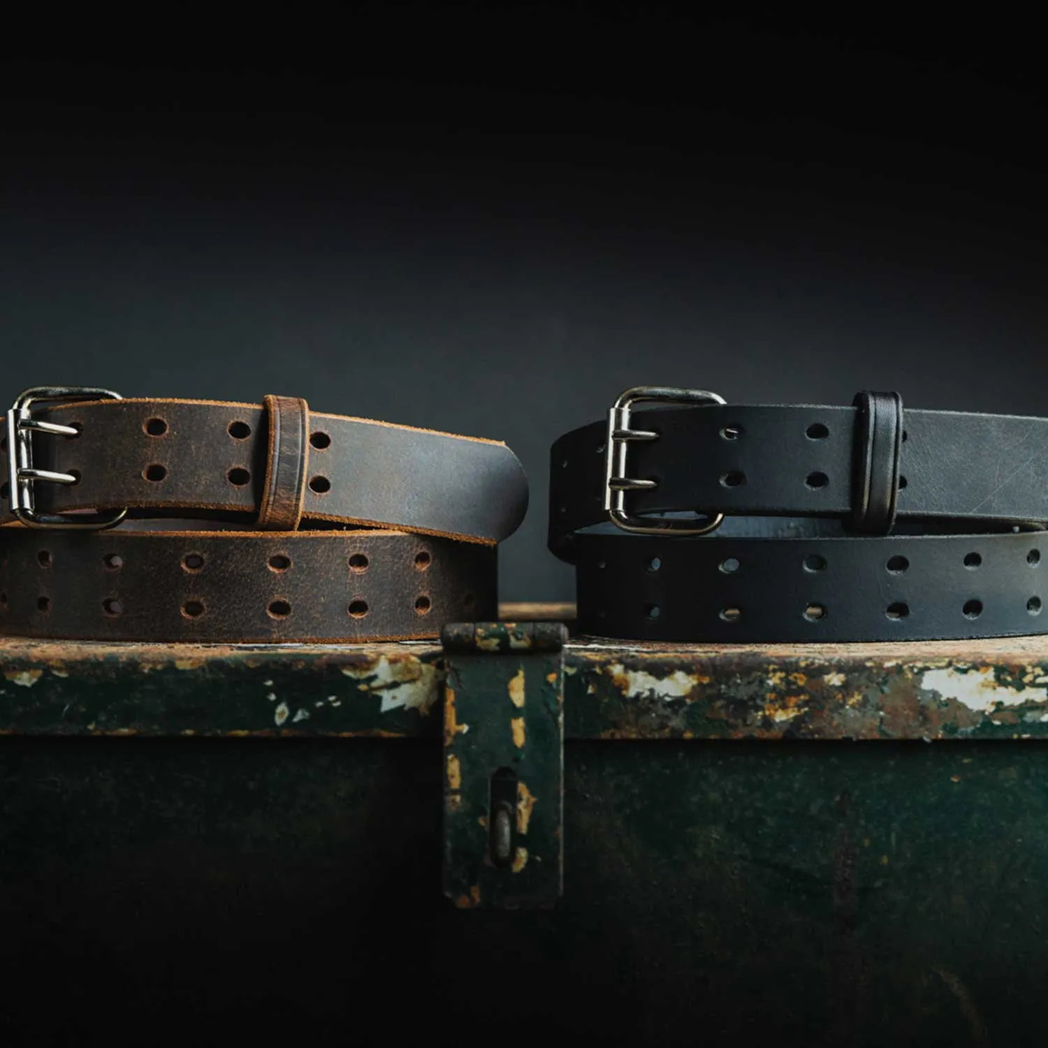 The Woodstock Double Prong Retro Style Jean Belt - 1.5"