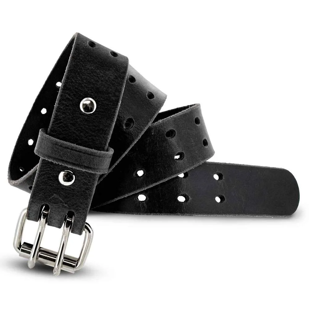 The Woodstock Double Prong Retro Style Jean Belt - 1.5"