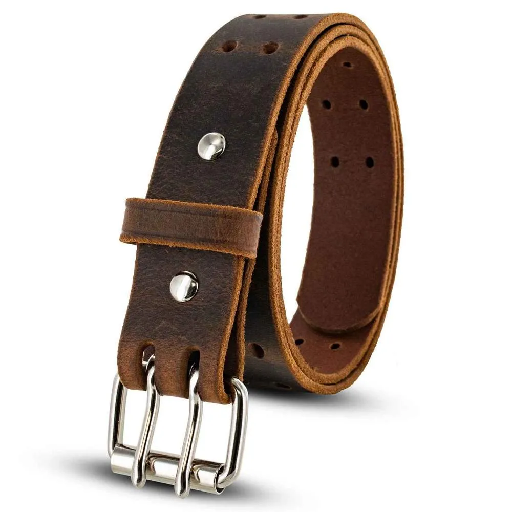 The Woodstock Double Prong Retro Style Jean Belt - 1.5"