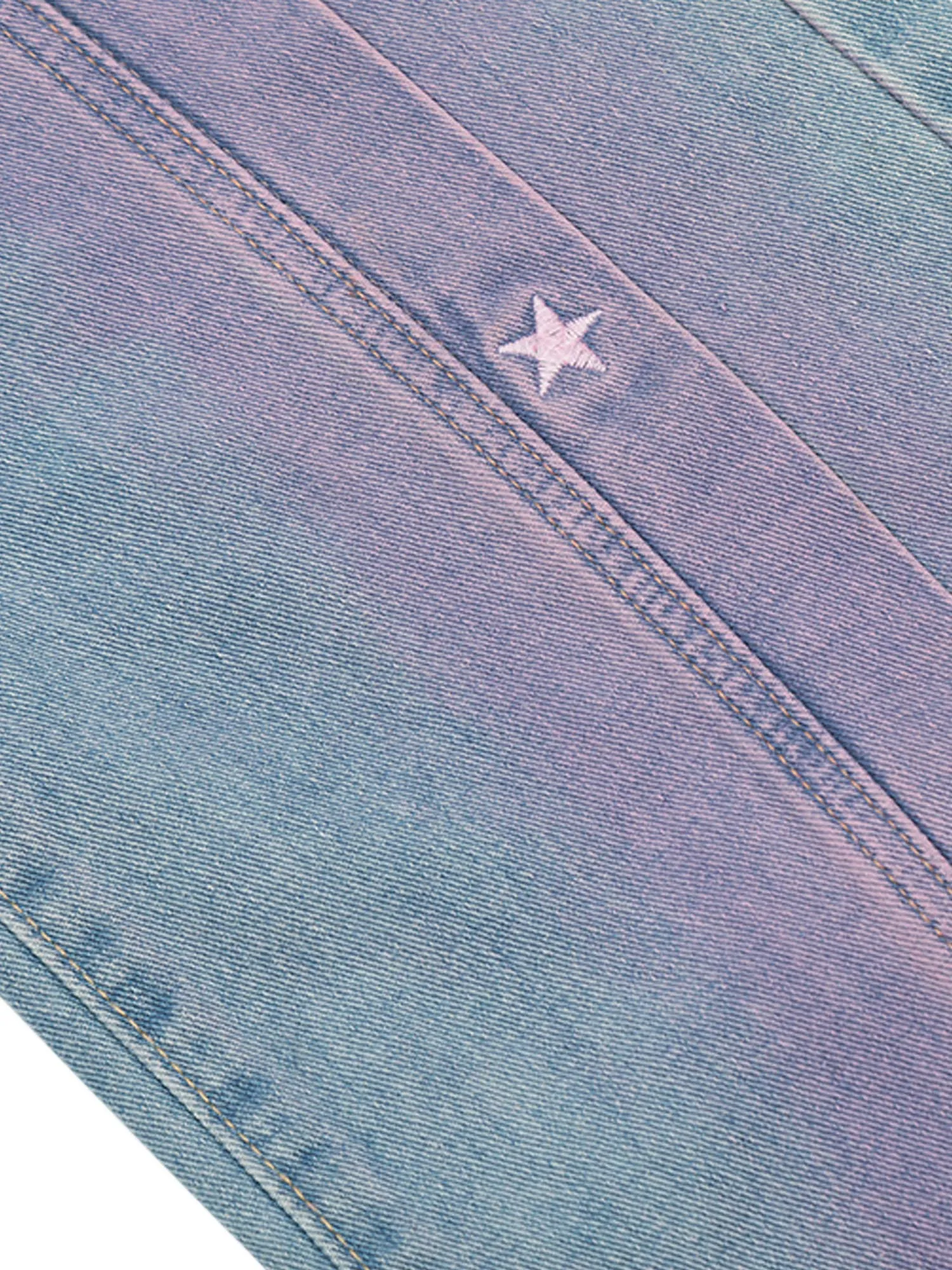 Thesupermade American Retro Spray-painted Star Embroidered Jeans