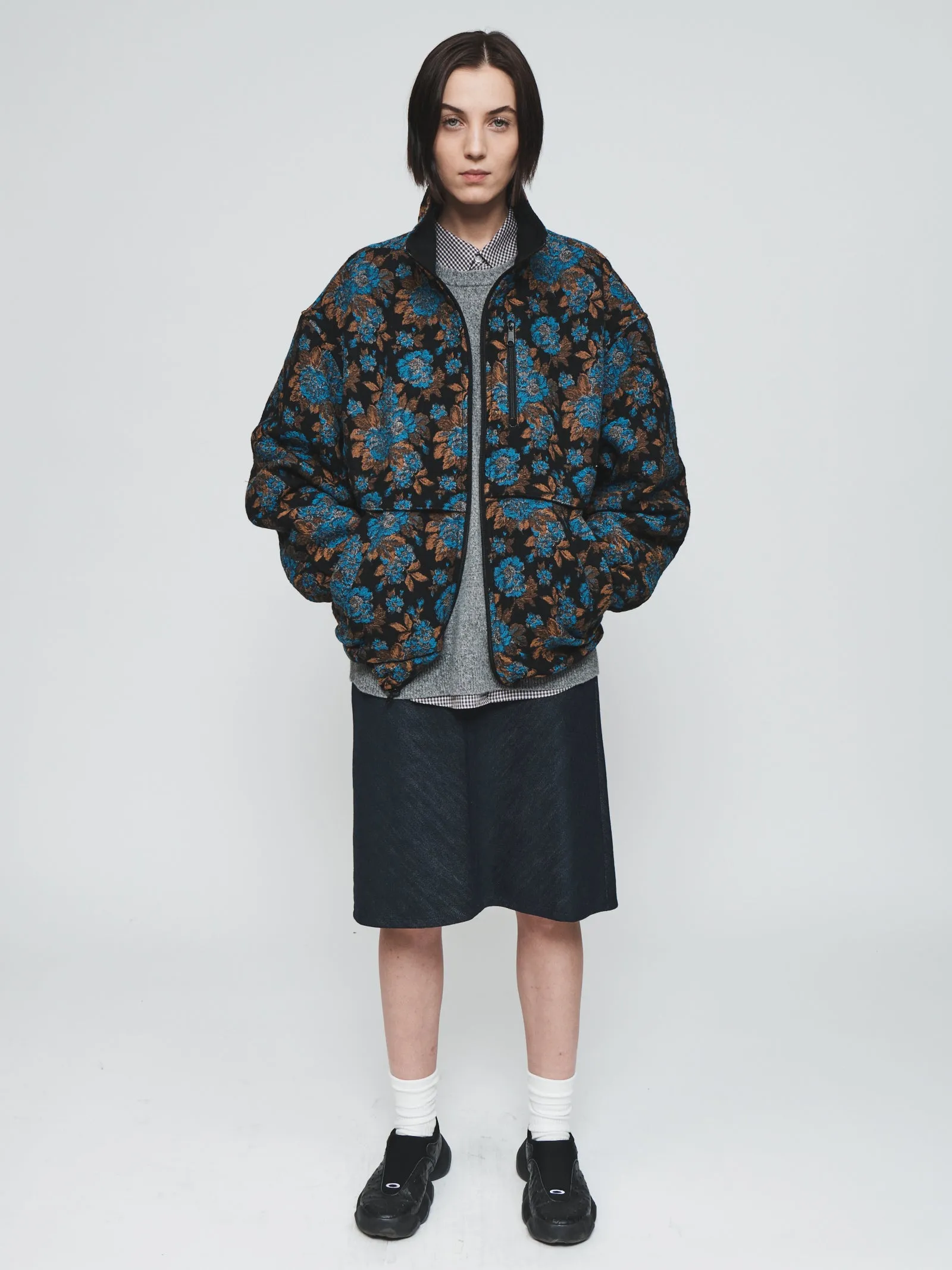 Track Jacket in Blue Floral