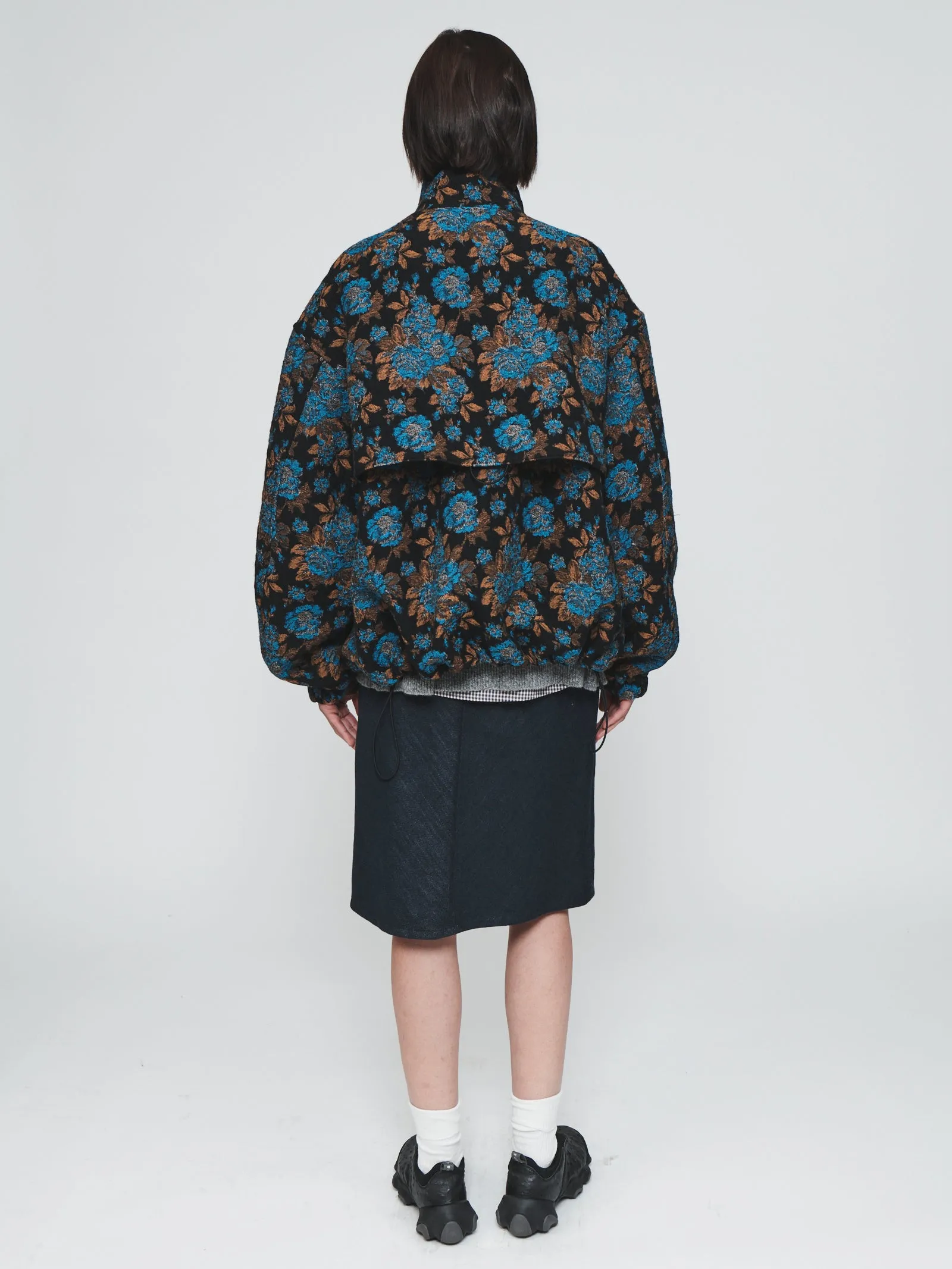 Track Jacket in Blue Floral