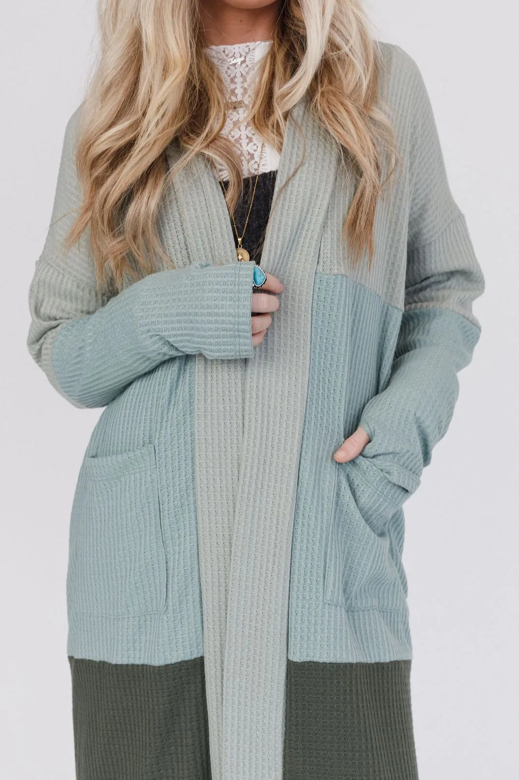 Triple Charm Cardigan - Sage Sea Foam Olive New