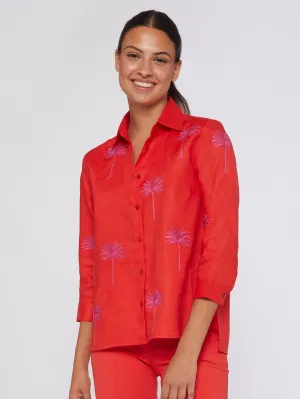 Vilagallo Embroidered Linen Shirt *Final Sale*