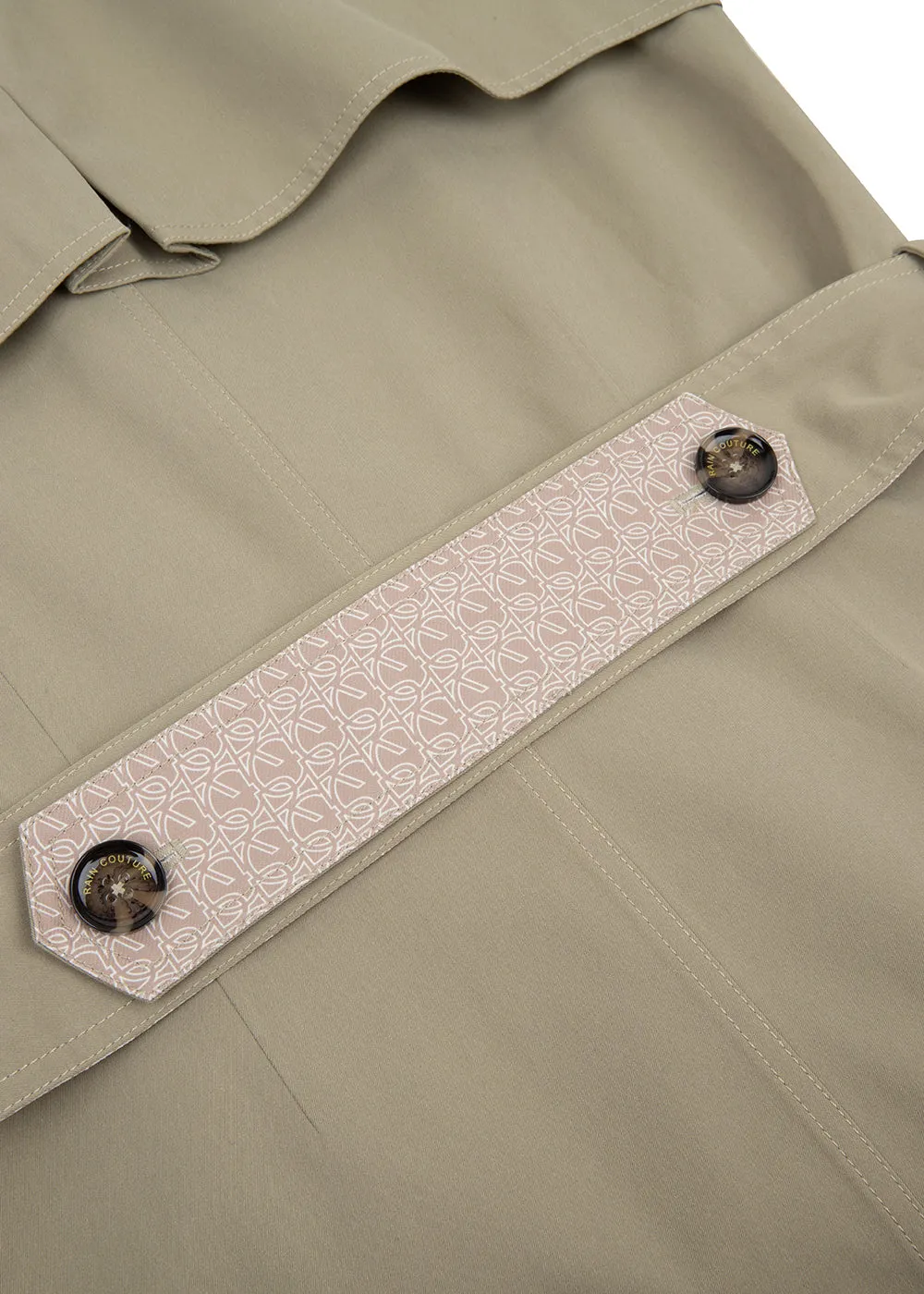 Waterproof Straight Trench - Khaki Green