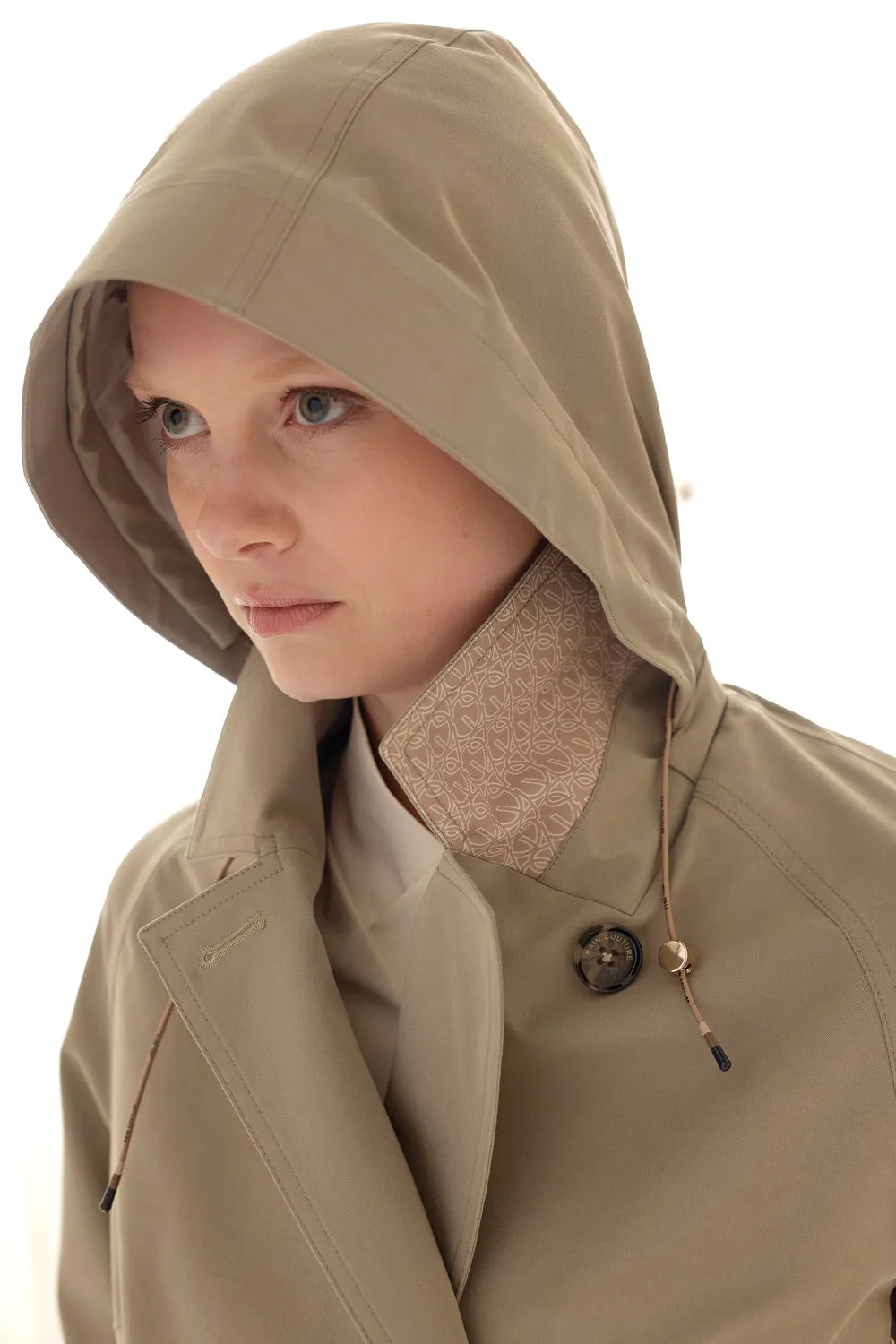 Waterproof Straight Trench - Khaki Green