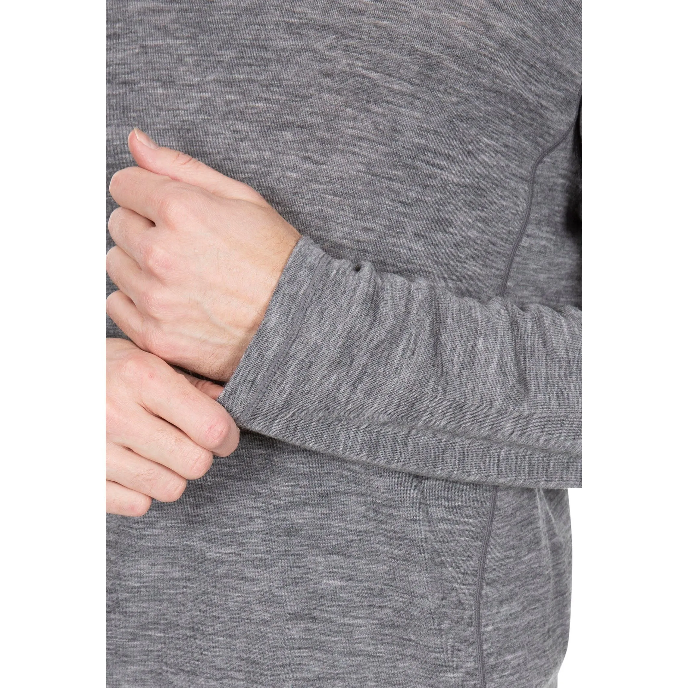 Wexler Men's 100% Merino Wool Base Layer Top in Dark Grey