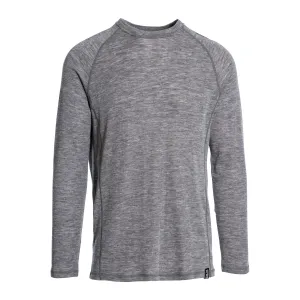 Wexler Men's 100% Merino Wool Base Layer Top in Dark Grey