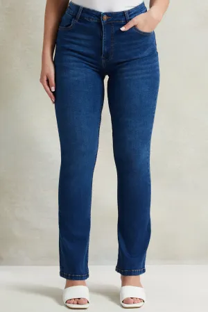 Women Navy Flared Jeans