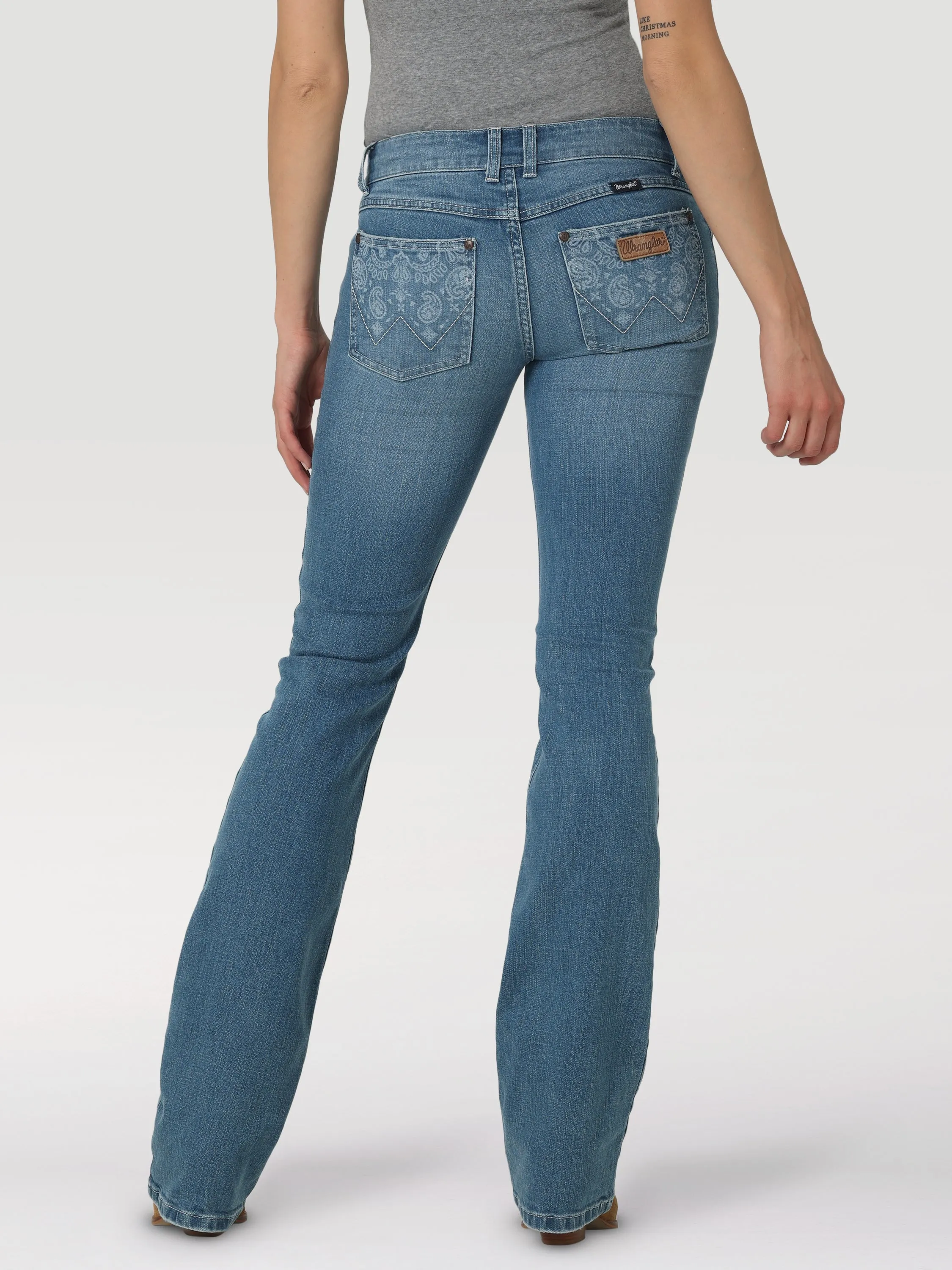 Women's Wrangler Retro Mae Paige Bootcut Jean with Paisley Pockets