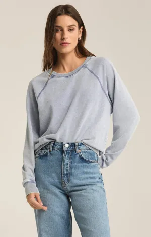 Z-Supply Saldana Knit Denim Top - WASHED INDIGO