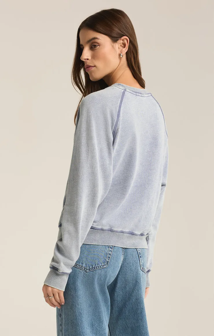 Z-Supply Saldana Knit Denim Top - WASHED INDIGO